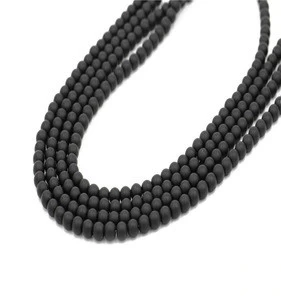 wholesale natural stone 4 mm 6 mm 8 mm 10 mm 12 mm matte black onyx loose beads for jewelry making