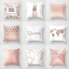 Wholesale Pink Pillow Cover World Map Throw Pillow Case
