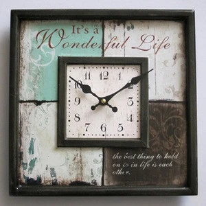 Wholesale Price Hanging Clock Decorative Metal Antique Style Office Wall Clock