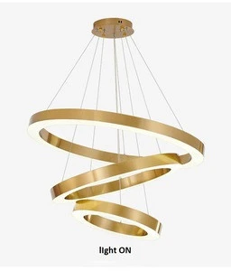 Wholesale price modern ring chandeliers pendant lights home hotel decorative acrylic circle LED chandeliers lamp