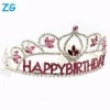 Wholesale small red crystal hair accessories kids birthday crowns