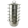 Wholesale Stackable 6 Tiers Food Grade Stainless Steel 304 Multi-use Cooking Steamer Pot
