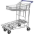 Import Wholesale Supermarket  Hand  Folding  2-tier  Shopping Trolley  Cart from China