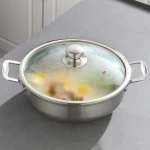 wholesale SUS304 stainless steel boutique hot pot multi-layer bottom
