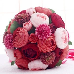 Wholesale Wedding Artificial Flower; Decorative Rose Bouquet For Home,Hotel,Event,Party&amp;wedding Decoration