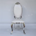 Wholesale white silver stainless steel fancy banquet wedding hotel chairs for events rental