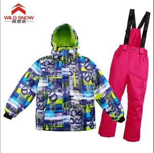 WILD  SNOW boys Girls Insulated Ski Jacket + Pants Windproof Waterproof Snowsuit (US 4 - US 16)