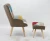 Import Wingback Arm chair Set Modern Patchwork Accent Chair with Footrest Living Room Leisure Chair from China