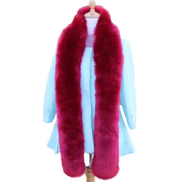 Winter Oversized Grey Pink Black Faux Fur Scarves Fox Fur Scarf Lady