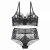 Import Women Brassiere Sexy Bra and Panties Transparent Lace Lingerie Bras Set from China