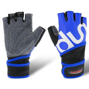 Women Men Sweat Resistant Fitness Workout Gloves Weight Lifting Gym Gloves With Wrist Wrap
