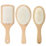 Wood Hair Comb Professional Healthy Paddle Cushion Hair Loss Massage Brush Hairbrush Comb Scalp Hair Care Healthy Bamboo Comb