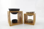 Wood Incense Tealight Essential Oil Burner Diffuser /bamboo aroma lamps