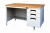 Import wooden top hot sale modern design metal steel vused office furniture with drawer office desk with cabinet from China