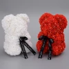 Xingsheng Diamond Artificial 25 cm Rose Bear Simulation Rose Preserved Rose Teddy Bear for Wedding Decoration