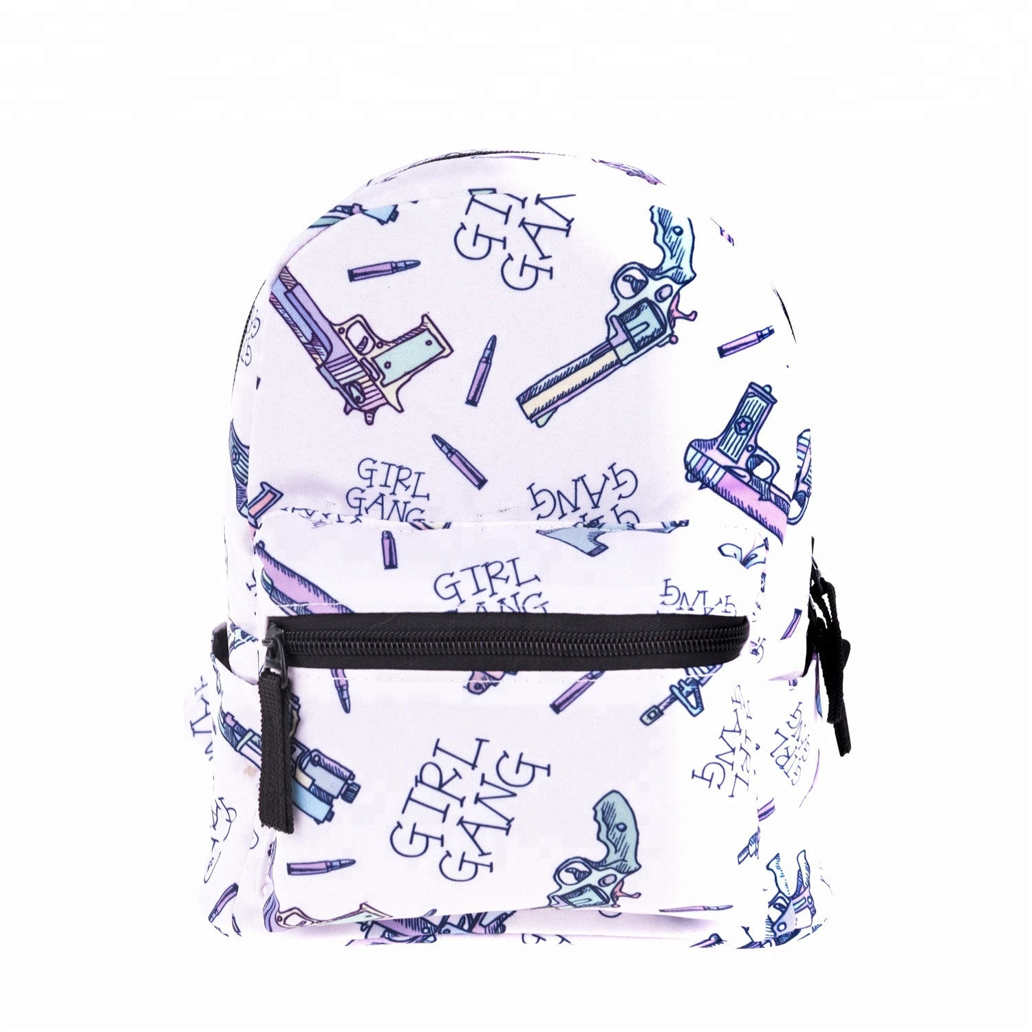Zohra Fashion Mini Backpacks Graffiti Bullets Custom Waterproof Full Printing School Bags Leisure Backpack Wholesales