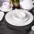 Import Hotel Restaurant Tableware Set Pure White Bone China Flat Dish round Plate Western Steak Light Elegant Fine Dining Buff from China