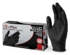 GPNB Black Nitrile Gloves, Powder Free, Fully Textured 100 Pcs for sale