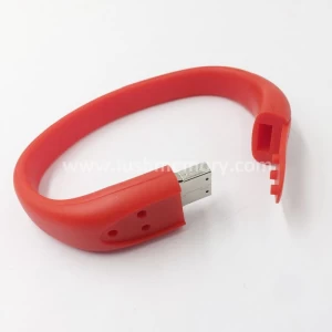SW-002 promotional 4gb 8gb red rubber wristband usb memory