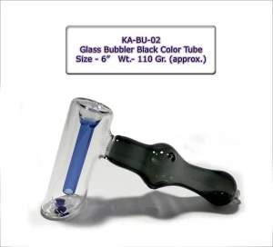 Glass Bubbler Black Color Tube