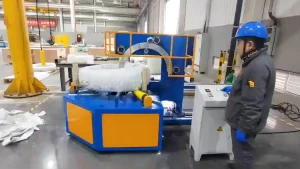 WS-500F Horizontal Ring Winding Wrapping Machine (The packaging ring can be moved in and out)