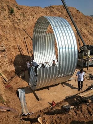 Steel corrugated pipe multi plate assembled cmp piping