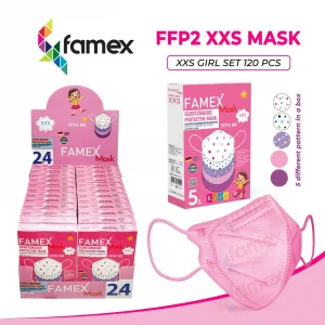 FAMEX FFP2 ; KIDS 5-PIECE SET (WITH STAND) -GIRL