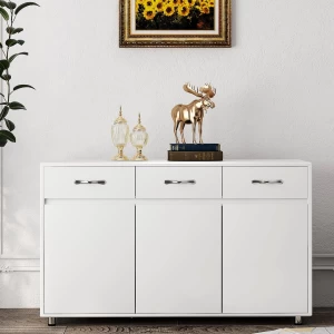 Dining room cabinets 52.36“W buffet table with storage White kitchen sideboard