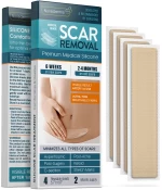 Silicone Scar Removal Sheets - Keloid, C Section, Post Surgery & Acne Scars Treatment - 2 Month Supply