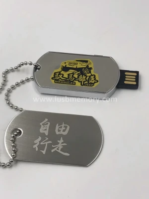 SM-034 branded metal tag shaped 1gb 2gb 4gb 8gb usb flash drive