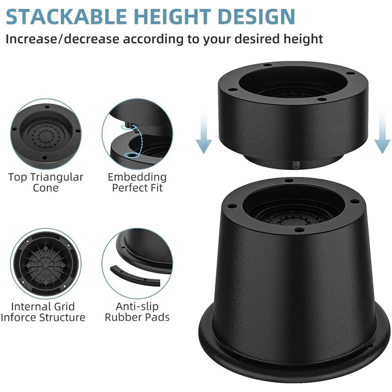 Buy 2+1=3 Inches Adjustable Bed Furniture Riser Mini Small Bottom ...