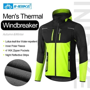 INBIKE Sports Reflective Polar Fleece Lining Waterproof Windproof MTB Bike Cycling Windbreaker Jacket WJ607