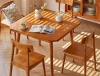 Square all-solid wood dining table, small household small square table