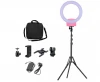 Custom Rechargeable LED Ring Light, Portable Beauty Salon LED Light with Mirror and Table Stand Holder