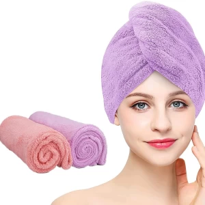 Microfiber Hair Towel Wrap for Women,10" x 26" Super Absorbent Hair Drying Towels, Dry Hair Turban