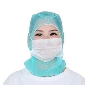 Disposable Dust Proof Thickened Elastic Head Caps Disposable Non Woven Head Cover