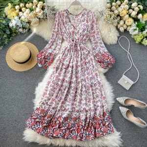 100% cotton Summer New Women 2020 Bohemian Style  Casual Holiday Dress Lady Embroidery o-neck Half Puff sleeve Short Midi Dress