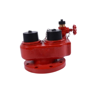 100 mm flange outlet fire hydrant 2 way breeching water inlet valve