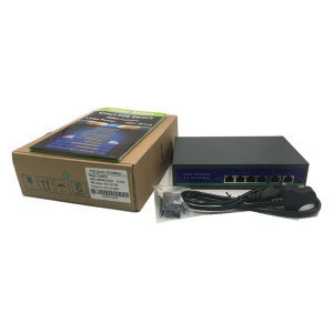 10/100mbps 250m Distance network switch 4 port poe switch 52V 1.5A for IP camera and computer