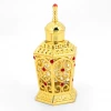 10ml Old Fashioned Golden / Rose Golden Plated Zamac Perfume Bottle with Glass Rod Lid 8 colors Available