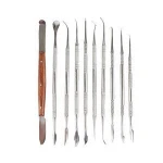 10pcs/ set Professional Stainless Steel Dental Tool Dentist Clean Hygiene Probe hook Pick Dental Equipment With packet