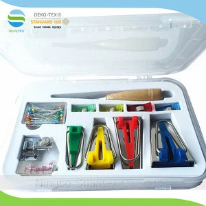 11 pcs best sellers sewing accessories metal bias tape maker tool kit quilting Awl sewing clip and binder foot