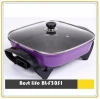 12" die-cast aluminum square electric skillet and pizza pan with double thermost pipe