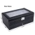 Import 12 Slots Watch Box Mens Watch Organizer Lockable Jewelry Display Case with Real Glass Top Black Faux Leather from China