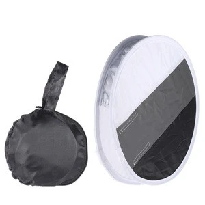 12in/31cm Mini Portable Round On-camera Flash Diffuser Softbox for Flash Speedlite with White/Grey/Black Color