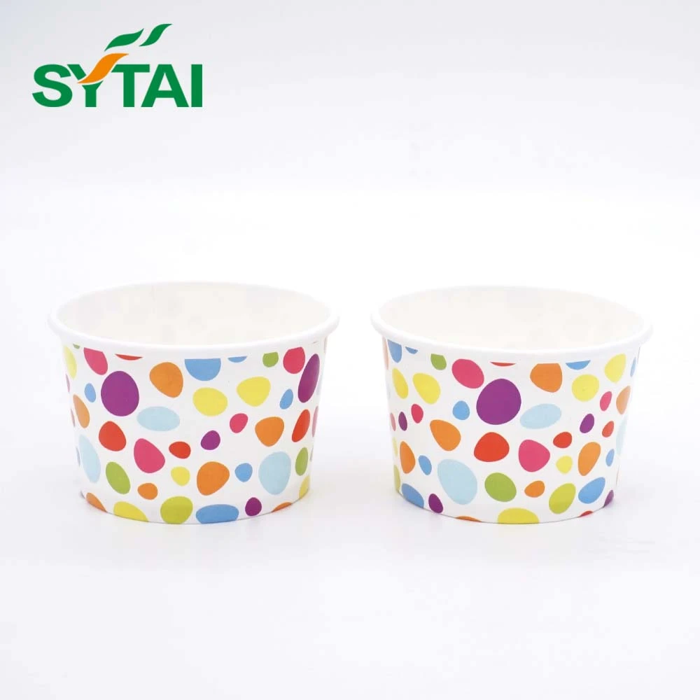 12oz wholesale double pe coated ice cream and frozen yogurt cup paper cups with well packing