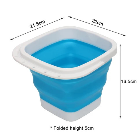 1.5L-3L Collapsible round Water Bucket Folding Plastic and Silicone Water Container Square PP Material Bucket