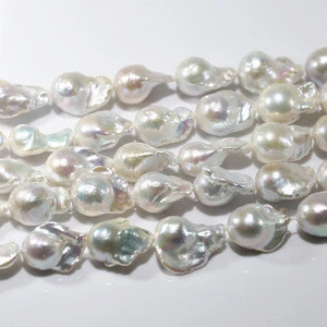 16-17mm AA+ grade Baroque Freshwater Cultured Loose fireball Pearls for Customize Design