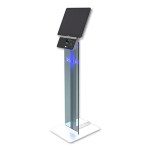 17 Inch Floor Standing Touchscreen Self Service Information Kiosk with Card Reader Barcode Scanner Thermal Printer for Banks