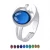 Import 17MM Acrylic Gemstone Mood Rings Adjustable Hematite Ring Mood Ring Stone Jewelry Bulk from China